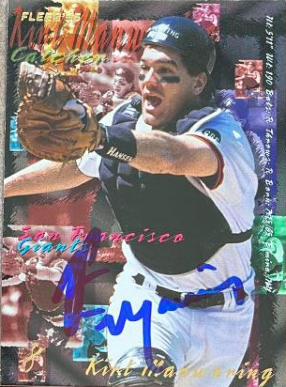 Kirt Manwaring Autographed 1995 Fleer #583