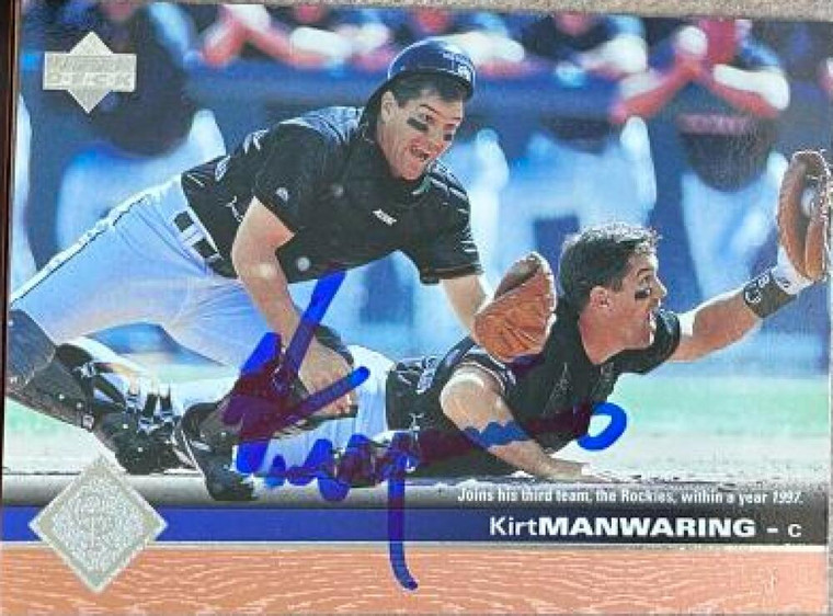 Kirt Manwaring Autographed 1997 Upper Deck #352