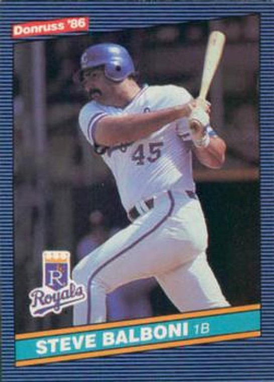 1986 Donruss #222 Steve Balboni NM-MT Kansas City Royals 