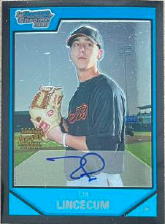 Tim Lincecum Autographed 2007 Bowman Chrome Prospects #BC238