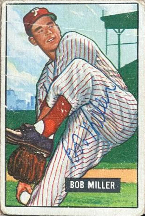 Bob Miller Autographed 1951 Bowman #220