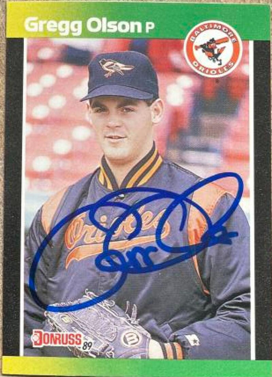 Gregg Olson Autographed 1989 Donruss Baseball's Best #322