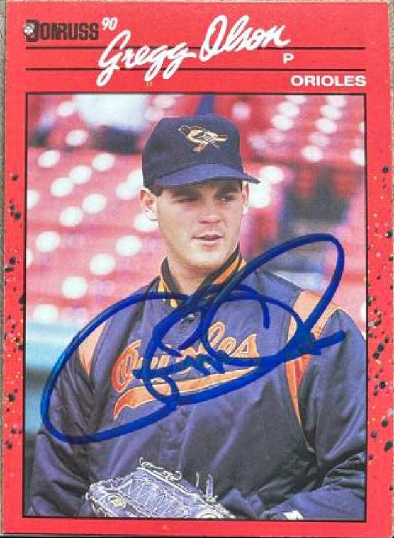 Gregg Olson Autographed 1990 Donruss #377