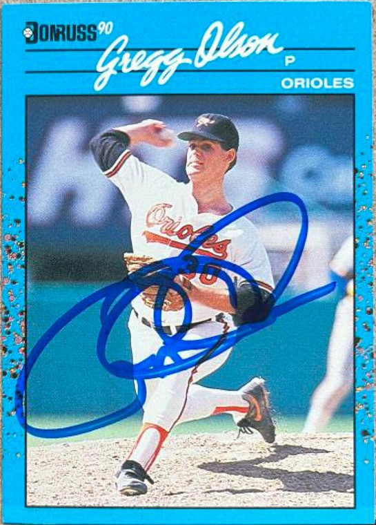 Gregg Olson Autographed 1990 Donruss Best of the AL #43