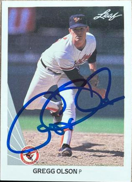 Gregg Olson Autographed 1990 Leaf #7