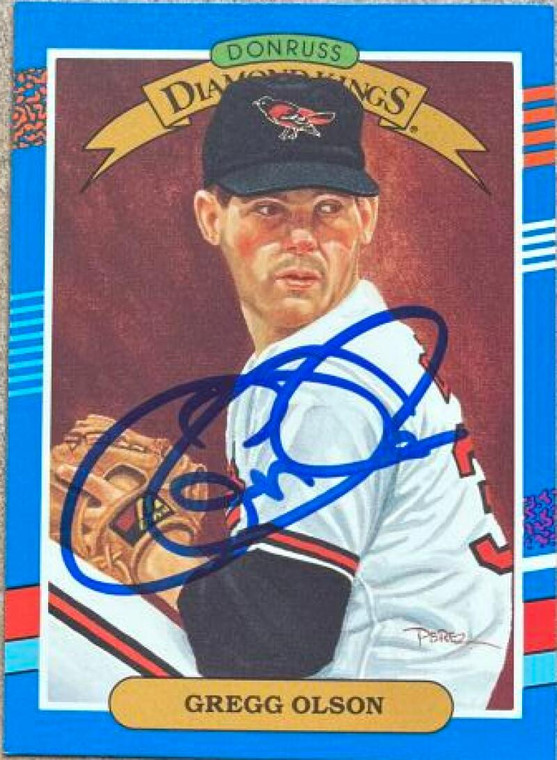 Gregg Olson Autographed 1991 Donruss #23 Diamond Kings