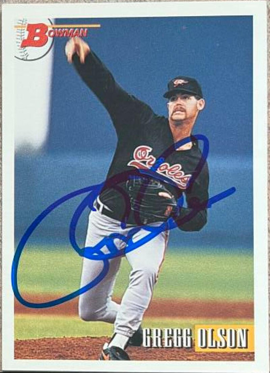 Gregg Olson Autographed 1993 Bowman #465