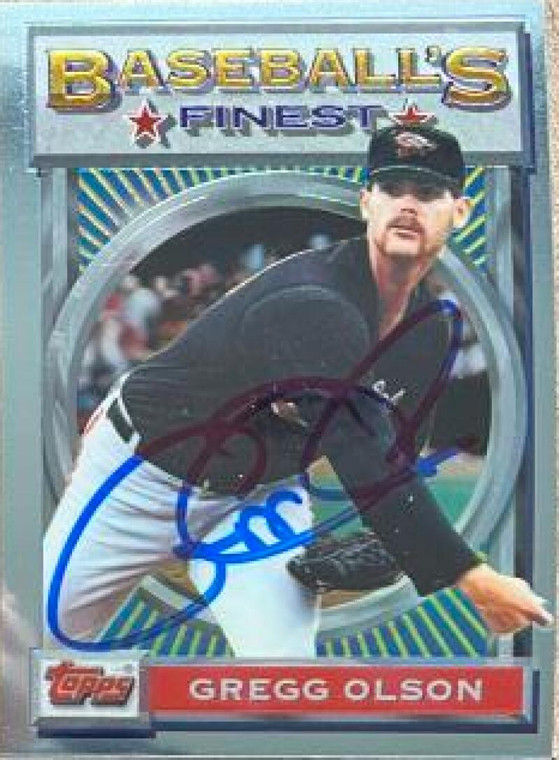 Gregg Olson Autographed 1993 Topps Finest #121