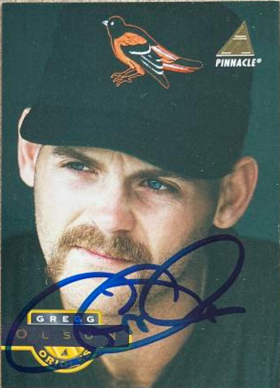 Gregg Olson Autographed 1994 Pinnacle #277