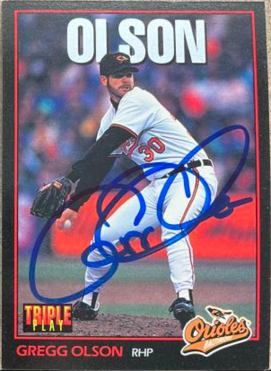 Gregg Olson Autographed 1994 Triple Play #135