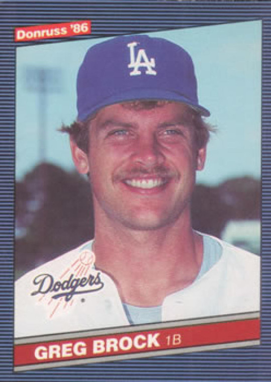 1986 Donruss #296 Greg Brock NM-MT Los Angeles Dodgers 