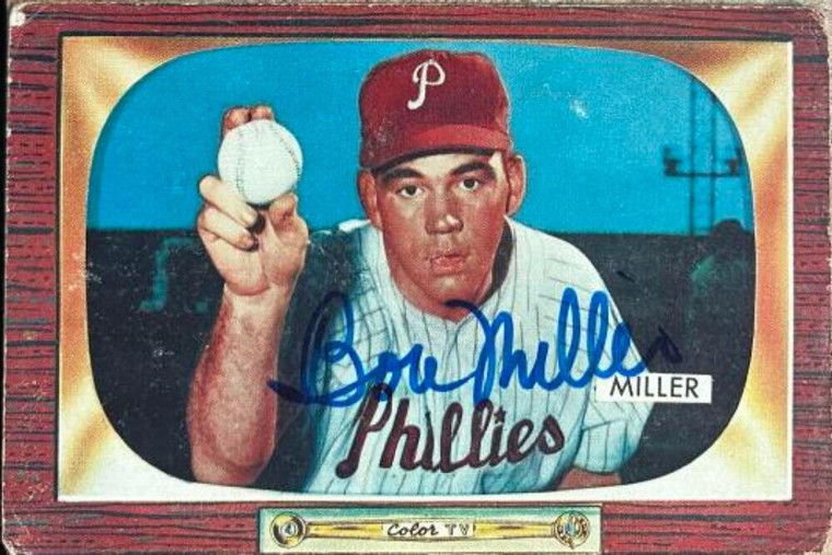 Bob Miller Autographed 1955 Bowman #110