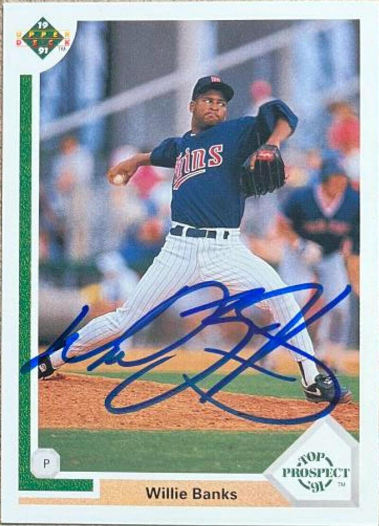 Willie Banks Autographed 1991 Upper Deck #74