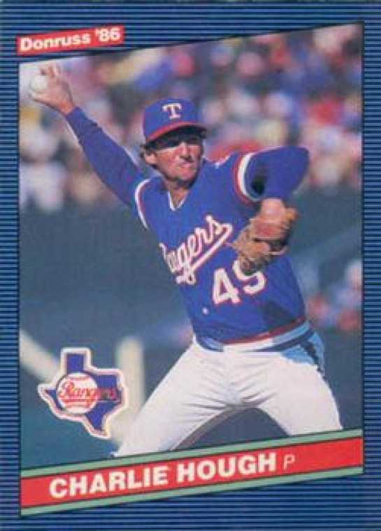 1986 Donruss #342 Charlie Hough NM-MT Texas Rangers 
