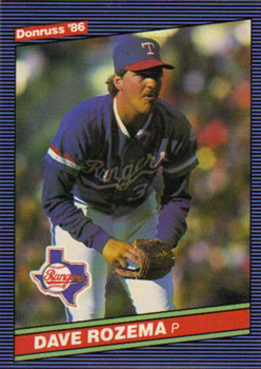 1986 Donruss #343 Dave Rozema NM-MT Texas Rangers 
