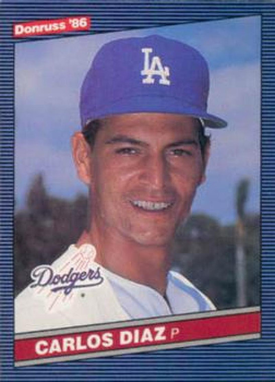 1986 Donruss #348 Carlos Diaz NM-MT Los Angeles Dodgers 