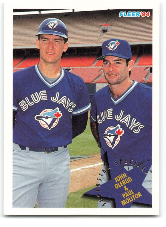 1994 Fleer #707 John Olerud/Paul Molitor VG Toronto Blue Jays 