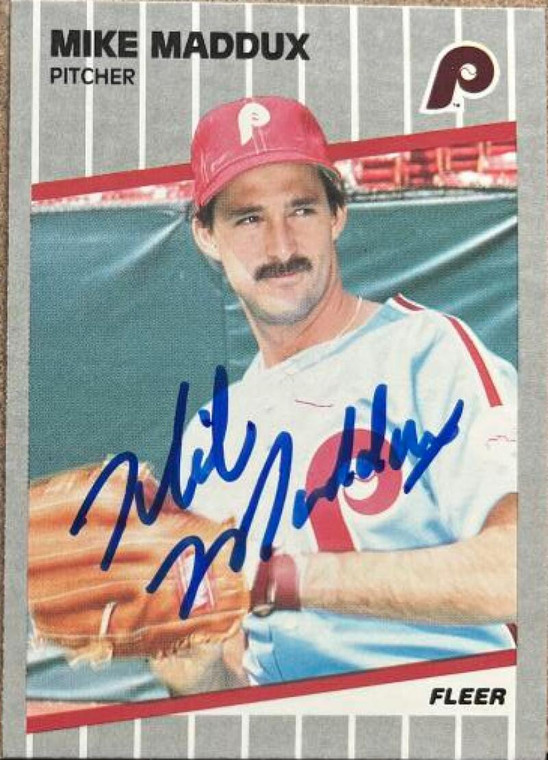 Mike Maddux Autographed 1989 Fleer #576