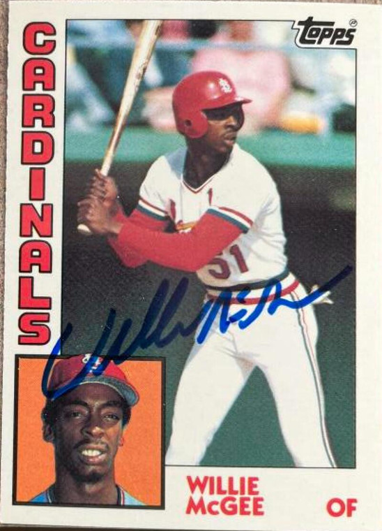 Willie McGee Autographed 1984 Topps Tiffany #310