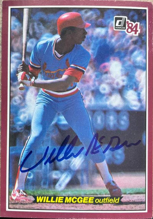 Willie McGee Autographed 1984 Donruss Action All-Stars #2