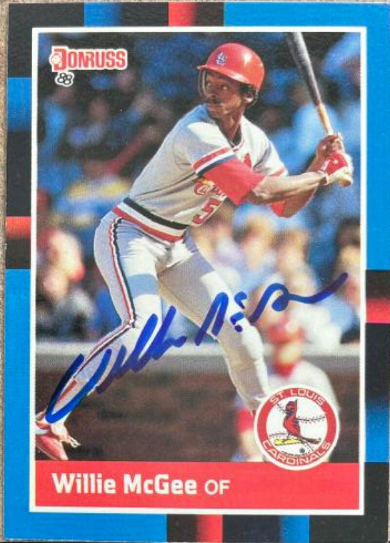 Willie McGee Autographed 1988 Donruss #307