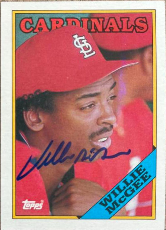 Willie McGee Autographed 1988 Topps #160