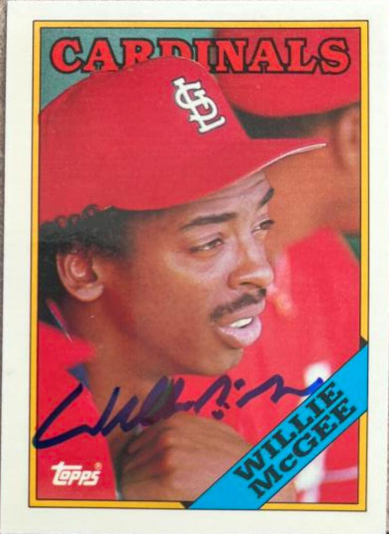 Willie McGee Autographed 1988 Topps Tiffany #160