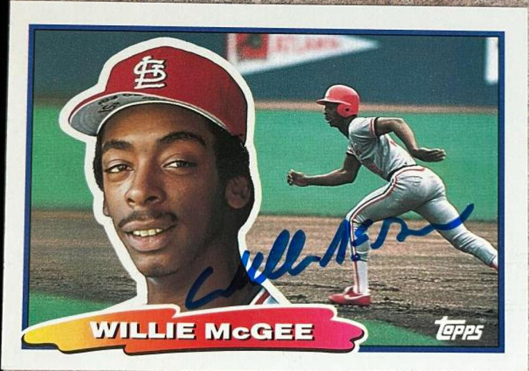 Willie McGee Autographed 1988 Topps Big #79