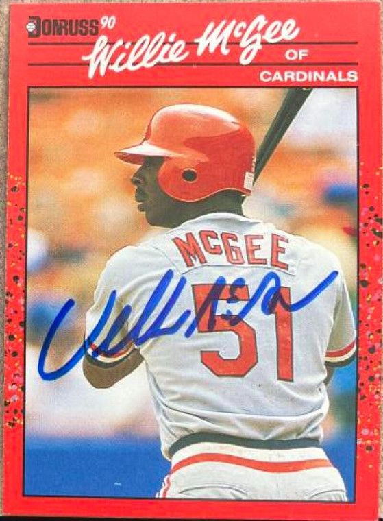 Willie McGee Autographed 1990 Donruss #632