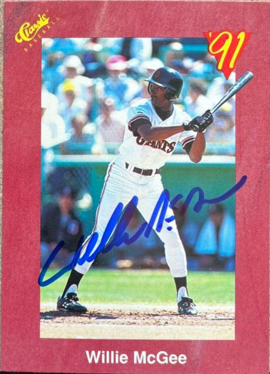 Willie McGee Autographed 1991 Classic II #T76