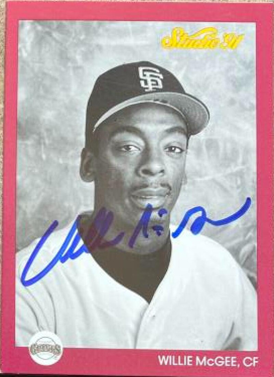 Willie McGee Autographed 1991 Studio #256