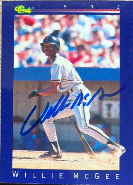 Willie McGee Autographed 1992 Classic #42