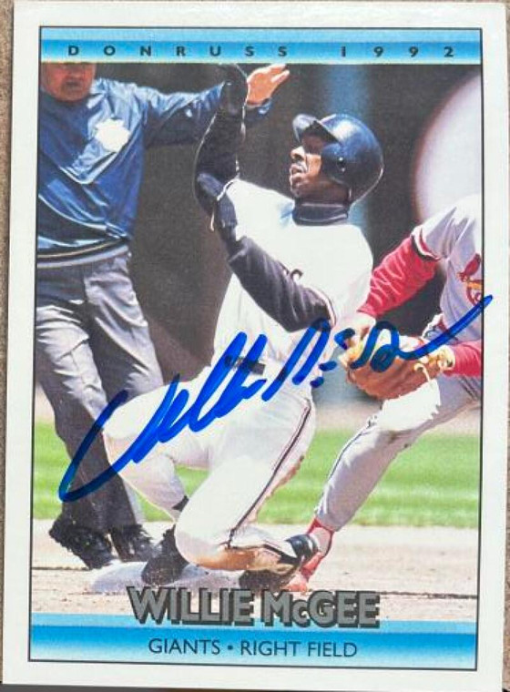 Willie McGee Autographed 1992 Donruss #60