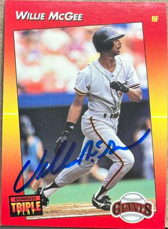 Willie McGee Autographed 1992 Triple Play #101