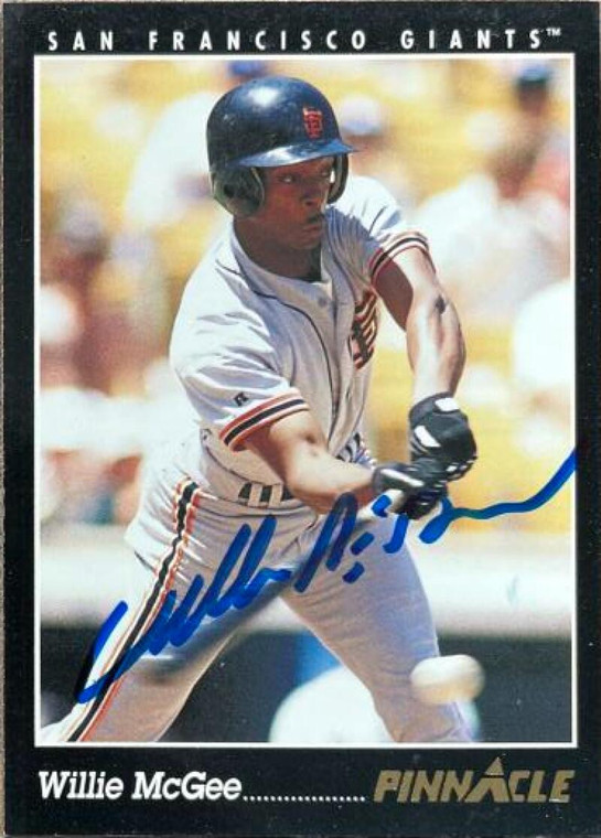 Willie McGee Autographed 1993 Pinnacle #39
