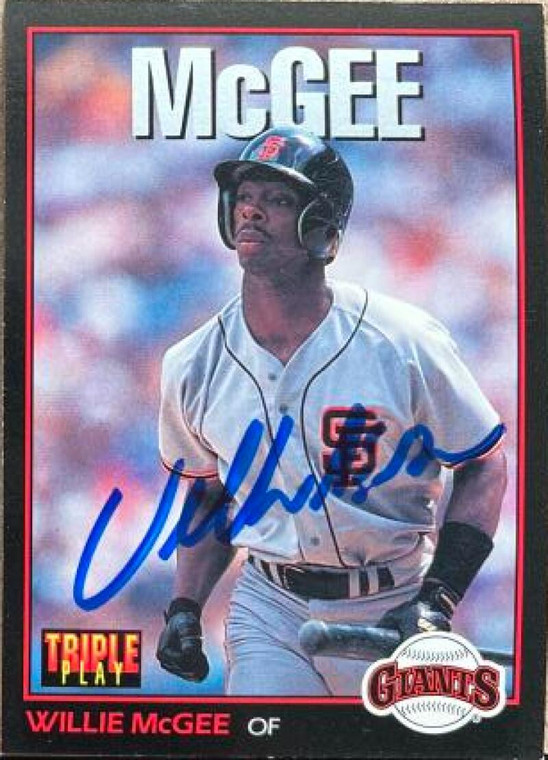 Willie McGee Autographed 1993 Triple Play #227