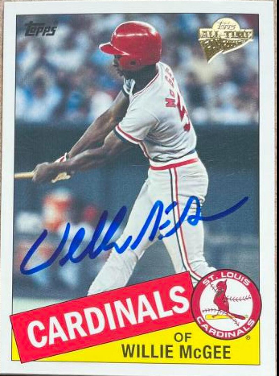 Willie McGee Autographed 2004 Topps All-Time Fan Favorites #35 St. Louis Cardinals Card