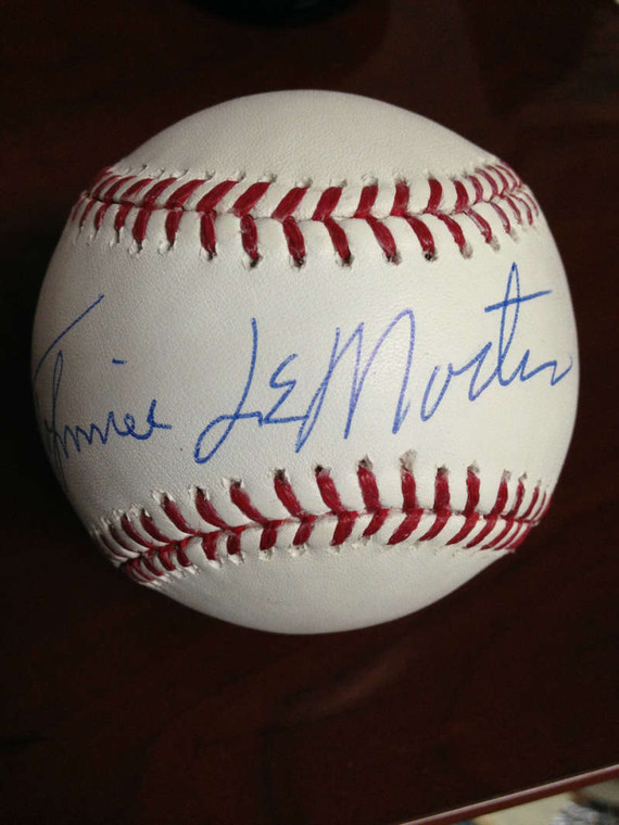 Johnnie LeMaster Autographed ROMLB Baseball 