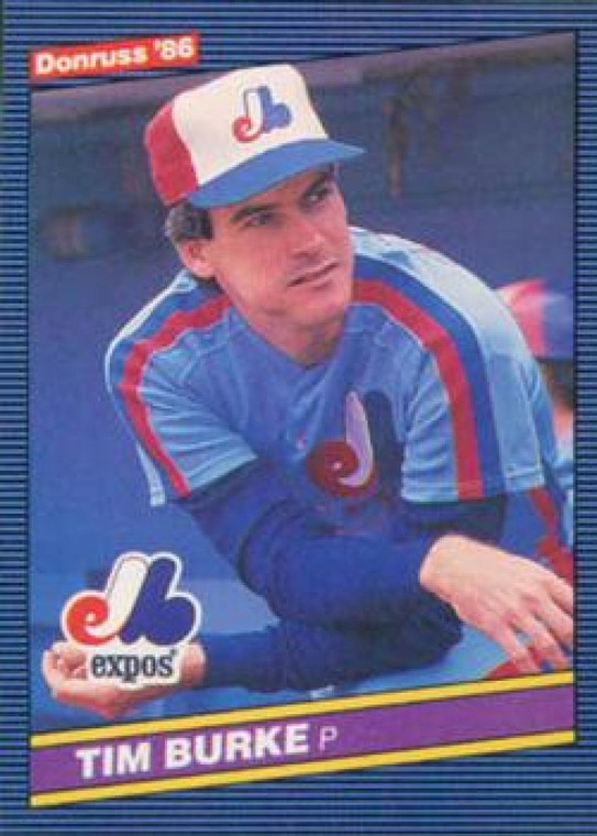 1986 Donruss #421 Tim Burke NM-MT RC Rookie Montreal Expos 