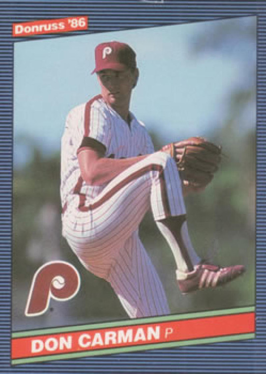 1986 Donruss #427 Don Carman NM-MT RC Rookie Philadelphia Phillies 