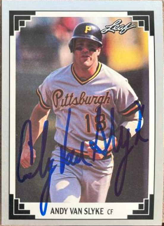 Andy Van Slyke Autographed 1991 Leaf #310