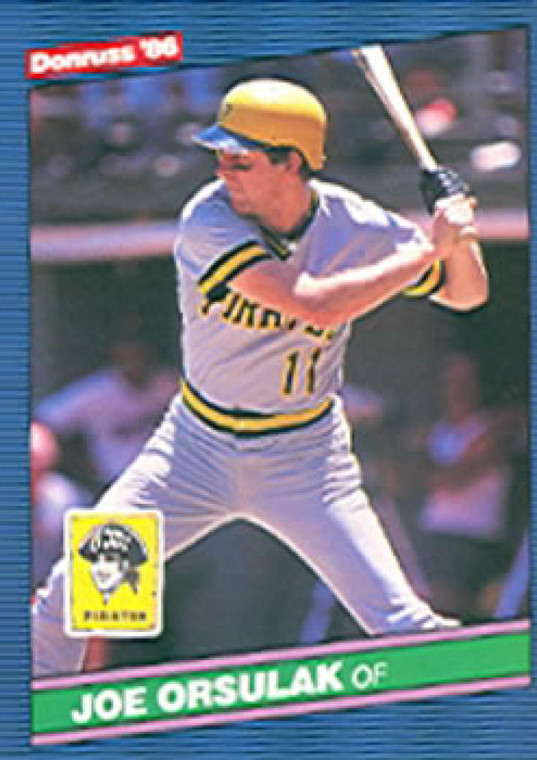 1986 Donruss #444 Joe Orsulak NM-MT RC Rookie Pittsburgh Pirates 