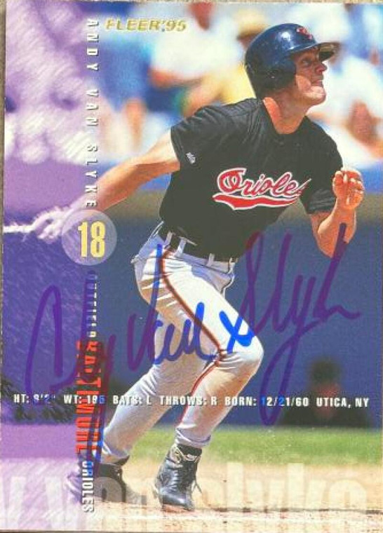 Andy Van Slyke Autographed 1995 Fleer Update #U-7