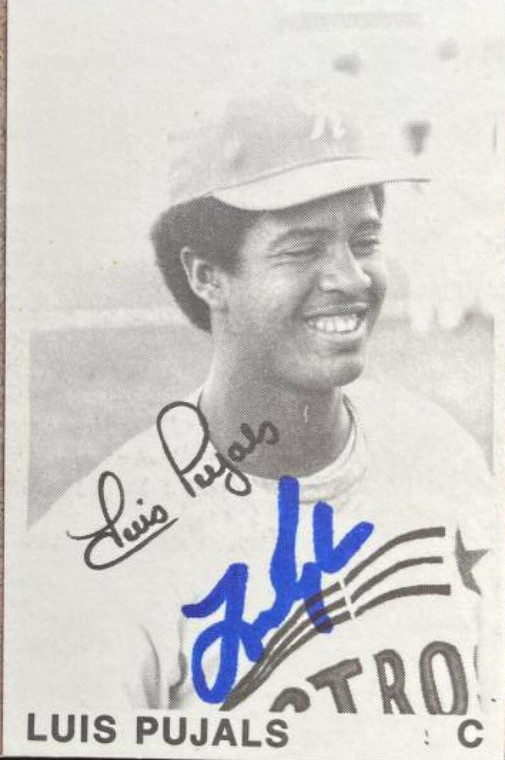 Luis Pujols Autographed 1973 TCMA Cedar Rapids Astros #11 UER Spelled Pujals