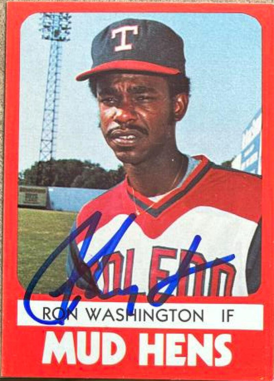 Ron Washington Autographed 1980 TCMA Toledo Mud Hens #6