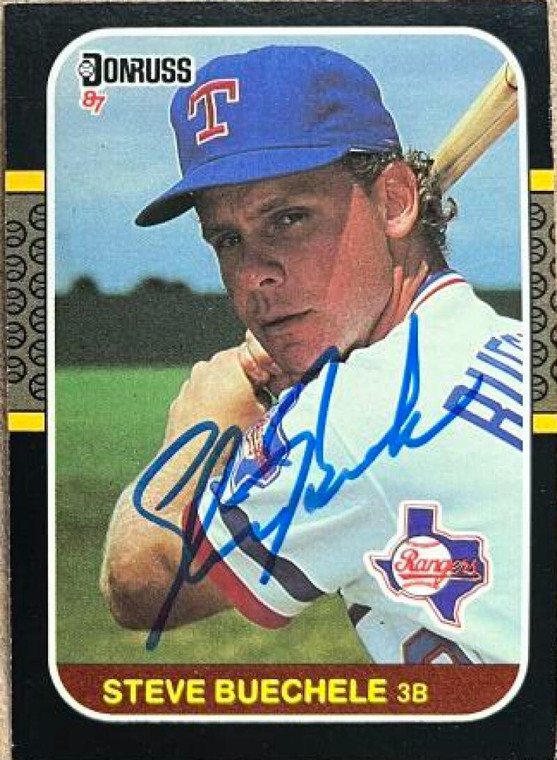 Steve Buechele Autographed 1987 Donruss #180