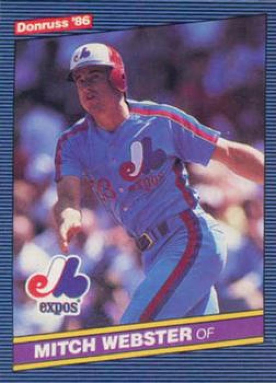 1986 Donruss #523 Mitch Webster NM-MT Montreal Expos 