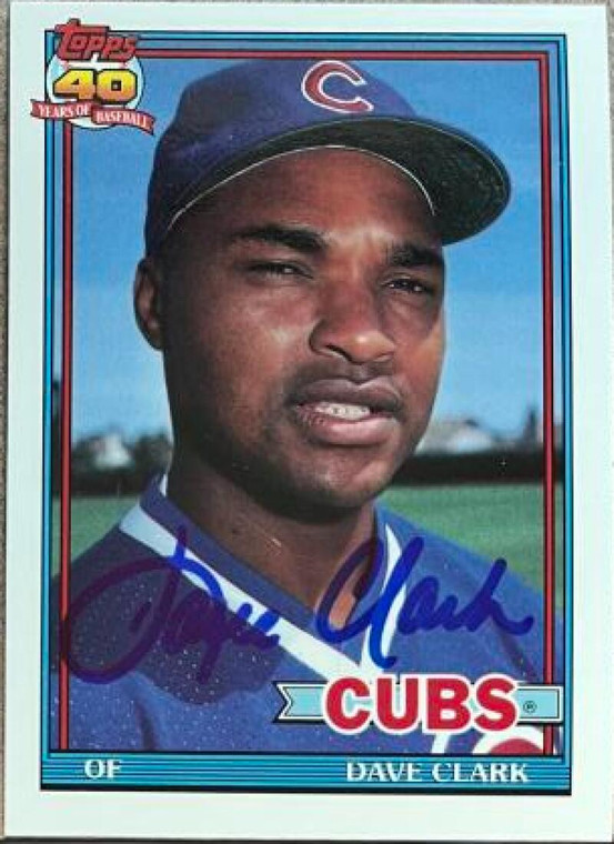 Dave Clark Autographed 1991 Topps Tiffany #241