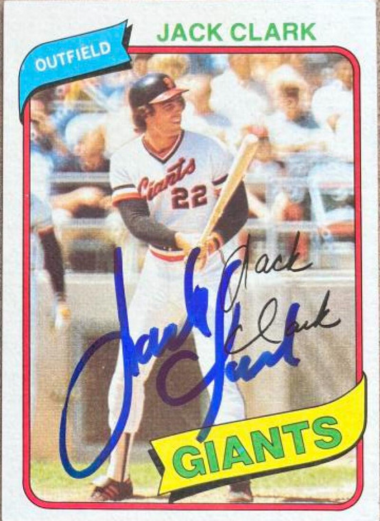 Jack Clark Autographed 1980 Topps #167