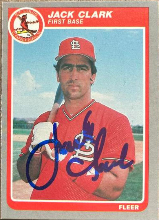 Jack Clark Autographed 1985 Fleer Update #U-25 St. Louis Cardinals Card